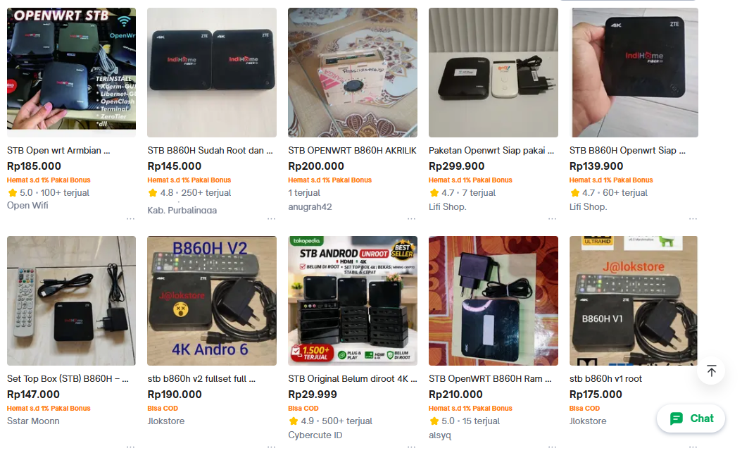 STB di Tokopedia